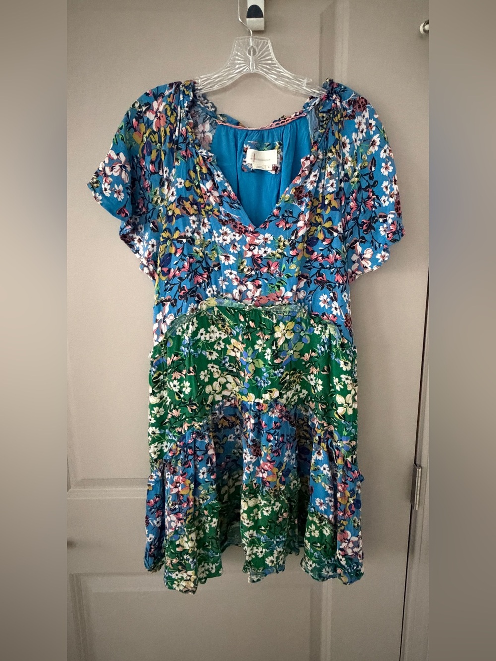 Anthropologie Robin Tiered Mini Dress- Womens Medium
